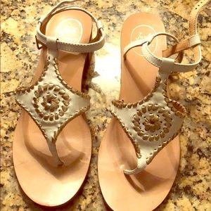 Elise Strap Jack Rodgers Sandals white / platinum